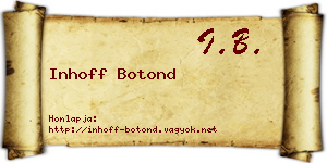 Inhoff Botond névjegykártya