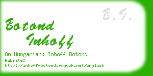 botond inhoff business card